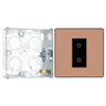 BG Evolve Polished Copper Single Secondary Touch Dimmer Switch PCDCPTDS1B with 25mm Steel Back Box