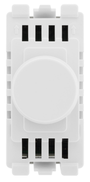 BG RPCDWDLT Evolve Grid White 200W 2 Way Intelligent Trailing-Edge LED Push Rotary Dimmer Module