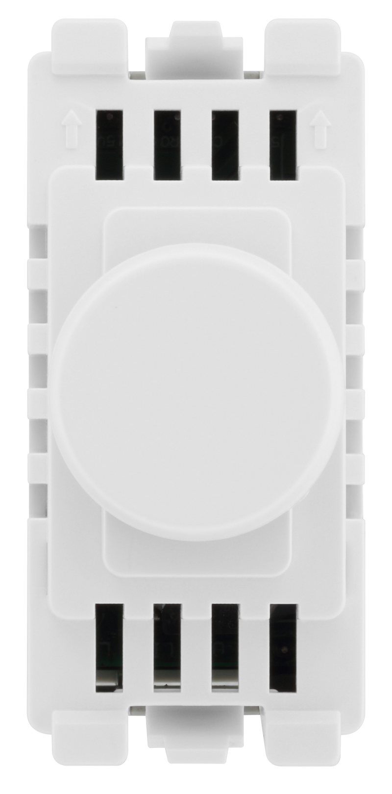 BG RPCDWDLT Evolve Grid White 200W 2 Way Intelligent Trailing-Edge LED Push Rotary Dimmer Module