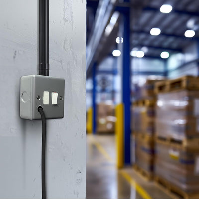 BG MC550F Metal Clad | 13A 2 Pole Flex Outlet Switched Fused Connection Unit by British General (BG-MC550F)