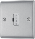 BG NBS54 Nexus Metal Brushed Steel 13A Unswitched Fused Spur Unit