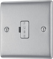 BG NBS54 Nexus Metal Brushed Steel 13A Unswitched Fused Spur Unit by British General (BG-NBS54-Shopify-SA_1)