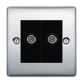 BG Nexus Metal Polished Chrome Double Satellite Socket NPC642B