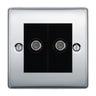 BG Nexus Metal Polished Chrome Double Satellite Socket NPC642B by British General (BG-NPC642B)