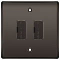 BG Black Nickel 2 Gang Unswitched Fused Spur 13 Amp Connection Unit