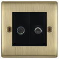 BG Nexus Metal Antique Brass TV & Satellite Socket NAB65B