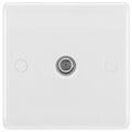 BG 864 Moulded Round Edge | White | 1 Gang Satellite TV Socket Outlet
