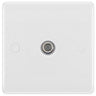 BG 864 Moulded Round Edge | White | 1 Gang Satellite TV Socket Outlet by British General (BG-864)