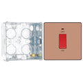 BG Evolve Polished Copper 45A DP Single Plate + Neon PCDCP74B with 35mm Steel Back Box