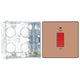 BG Evolve Polished Copper 45A DP Single Plate + Neon PCDCP74B with 35mm Steel Back Box