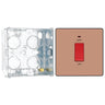 BG Evolve Polished Copper 45A DP Single Plate + Neon PCDCP74B with 35mm Steel Back Box by British General