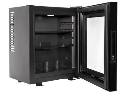 Corby Eton E Glass Door Minibar in Black - UK Plug