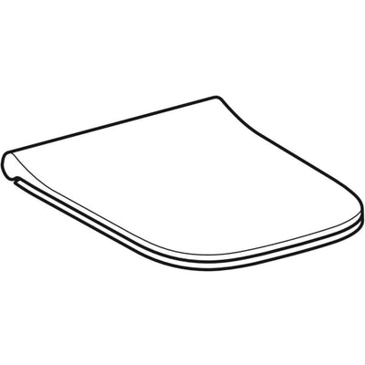 Geberit Smyle Square Slim Soft Close Toilet Seat With Q/R Hinges - 500.688.01.1 by Geberit (Geberit-500.688.01.1)