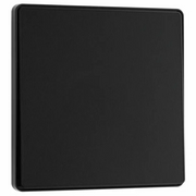 BG Evolve Matt Black Intermediate 20A Edge to Edge Rocker Light Switch | PCDMB13EB by British General (BG-PCDMB13EB)
