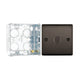 BG Nexus Metal Black Nickle 200W 2 Way Single Trailing Edge Dimmer Switch NBN81 with 35mm Steel Back Box