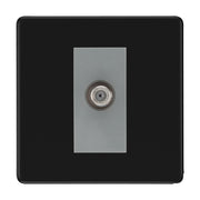 BG Screwless Matt Black Satellite Socket FFB64G by British General (BG-FFB64G)