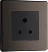 BG FBN29B Screwless Flatplate 1G Unswitched Socket Roundpin 5 Amp (Black Nickel) by British General (BG-FBN29B-Shopify-SA_1)