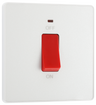 BG PCDCL74W Pearlescent White Evolve 45A 2 Pole LED Switch - White Insert by British General (BG-PCDCL74W-Shopify-SA_1)