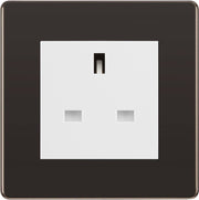 BG Nexus Screwless Black Nickel 13A Unswitched Socket FBNUSSW by British General (BG-FBNUSSW)