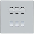 BG Screwless Polished Chrome 6 Gang Switch 3x Trailing Edge LED Dimmer 3x 2Way Custom Switch