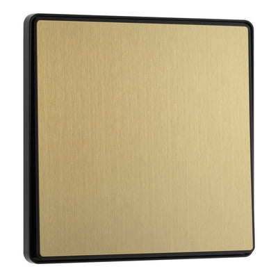 BG Evolve Satin Brass Intermediate Edge to Edge Rocker Switch PCDSB13EB with 35mm Steel Back Box