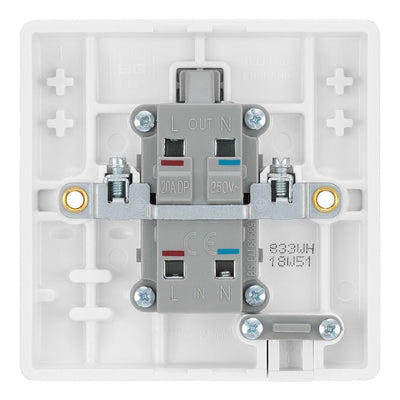 BG Nexus 20A DP Flex Outlet Neon 'Water Heater' Switch & 50mm Pattress Back Box