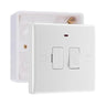 BG Nexus 13A Switched Spur + Neon + Cable Outlet White & 32mm Pattress Back Box by British General (BG-853+891)