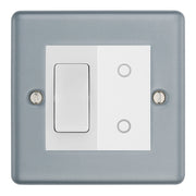 BG Metal Clad 2 Gang Light Switch 2 Way + Master Touch Dimmer - White Insert
