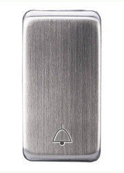 BG GRBELLBS Nexus Grid Brushed Steel 'Bell Symbol' Rocker by British General (BG-GRBELLBS-Shopify-SA_1)