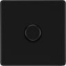 BG Flatplate Screwless Matt Black Trailing Edge Single Dimmer Switch LED FFB81 by British General (BG-FFB81-1)
