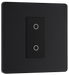 PCDMBTDS1B Front - This Evolve Matt Black single secondary trailing edge touch dimmer allows you to control your light levels and set the mood.