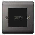 BG Nexus Black Nickel HDMI Socket Black insert