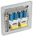 FBSBTM2 Back  - This master double telephone socket from British General uses a screw terminal connection and should be used where your telephone line enters your property.