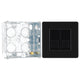 BG Screwless Matt Black Double Master Telephone Socket FFBBTM2 with 35mm Steel Back Box