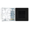 BG Screwless Matt Black Double Master Telephone Socket FFBBTM2 with 35mm Steel Back Box by British General