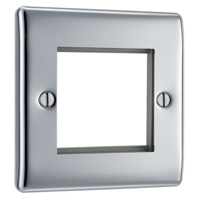 BG Nexus Polished Chrome 45A Flex Outlet Euro Module | Black Insert