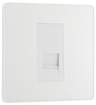 BG PCDCLBTM1W Pearlescent White Evolve 1 Gang Master Telephone Outlet - White Insert by British General (BG-PCDCLBTM1W-Shopify-SA_1)