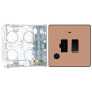 BG Evolve Polished Copper 13A Switched Spur + Neon PCDCP52B with 35mm Steel Back Box