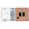 BG Evolve Polished Copper 13A Switched Spur + Neon PCDCP52B with 35mm Steel Back Box