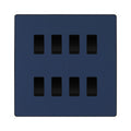 BG Evolve Matt Blue 8 Gang Custom Grid Light Switch with Back Box Included