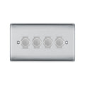 BG Nexus Metal Brushed Steel 4G Dimmer Switch