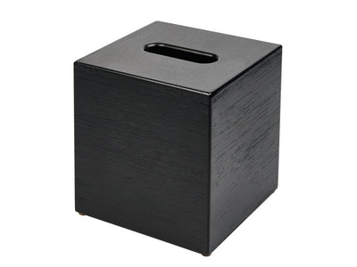 Corby Buxton Cube Tissue Box Cover in Black BUSA Bamboo