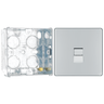 BG Screwless Polished Chrome 1 Gang Master Telephone Socket FPCBTM1 with 35mm Steel Back Box