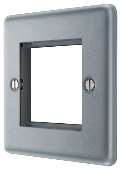 BG MC5EMS2 Metal Clad | 2 Module Square Euro Module Front Plate by British General (BG-MC5EMS2)