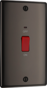BG NBN72 Nexus Metal Black Nickel Large Plate 45A 2 Pole Neon Cooker Switch by British General (BG-NBN72-Shopify-SA_1)