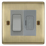 BG Nexus Metal Antique Brass 20A Intermediate Switch & 13A Fused Spur Plate | Grey Insert by British General