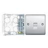 BG Nexus Polished Chrome Single Master Telephone Socket NPCBTM1 with 35mm Steel Back Box