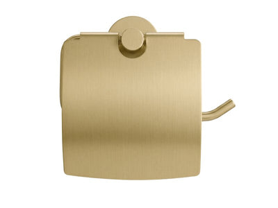 Corby Harrogate Toilet Roll Holder with Cover in Brushed Brass
