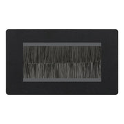 BG Evolve Matt Black Screwless Double 4 Gang Brush Cable Entry by British General (BG-PCDMBEMR4B+EMFO)