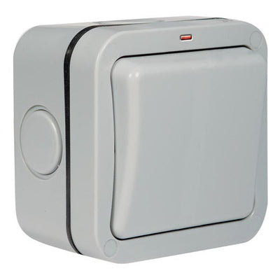 BG WP12 Nexus Storm IP66 1 Gang 20A 20AX 2 Way Neon Switch